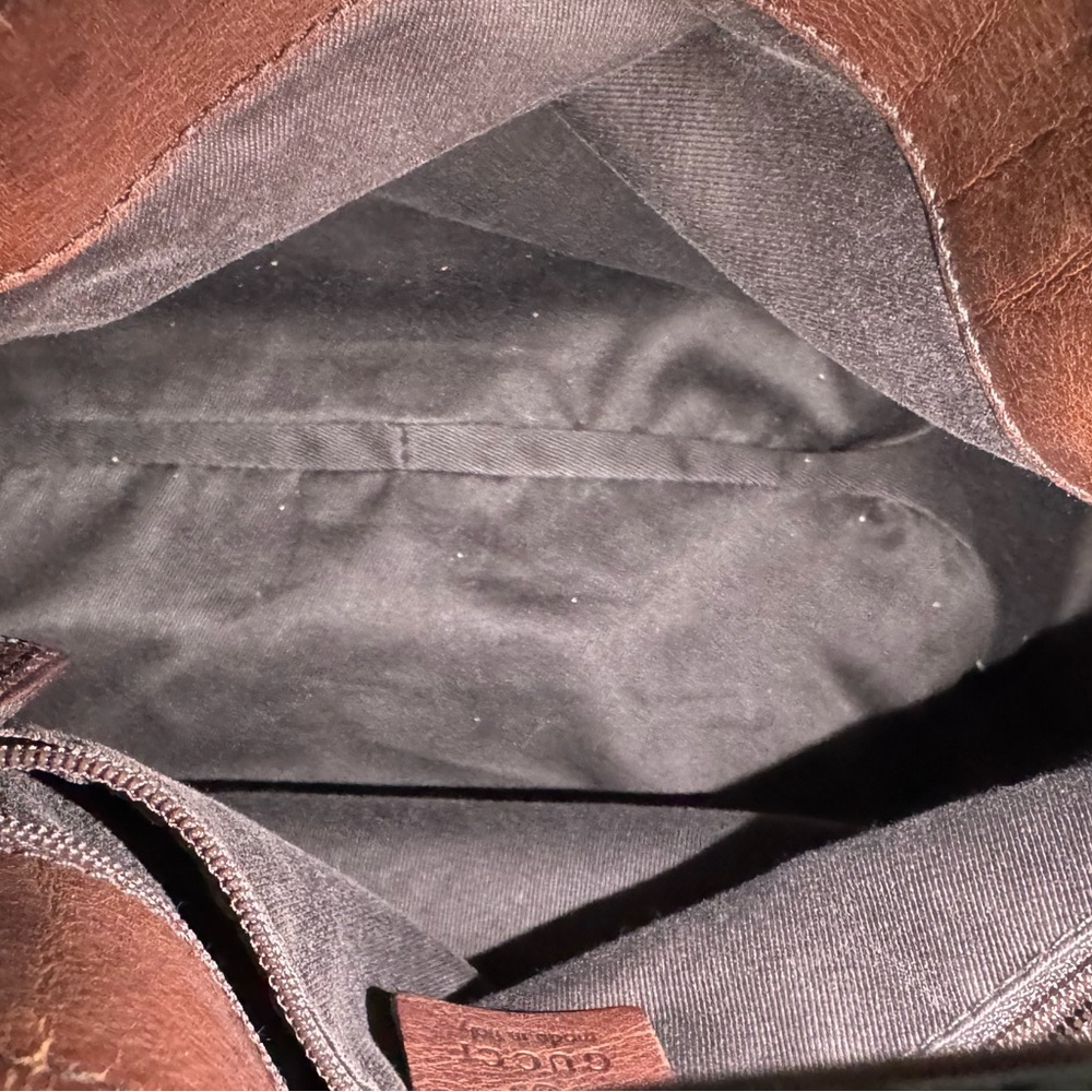 Extremely rare GUCCI GUCCISSIMA Horsebit tote in dark brown. Gently used - Picture 11 of 14
